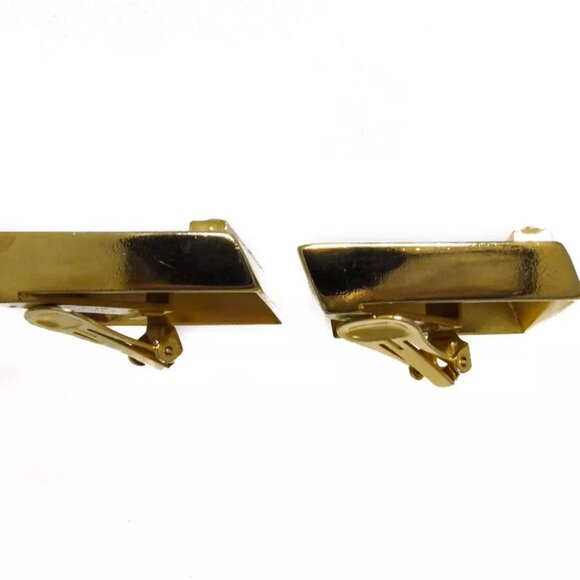 GANNNI VERSACE Earring Rhinestone Gold Plated Authentic used - Picture 2 of 6